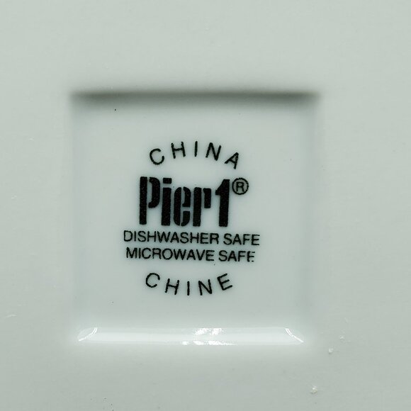 Pier 1 White Appetizer Plates Pier 1 White Square Dessert Snack Tapas Plates - Picture 4 of 7